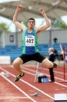 Adam Khan (City of Sheffield), under-20s long jump, Northern Championships, Sport City Manchester